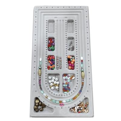 Flocked Bead Design Board Jewelry Bead Measuring Board Organiser Tray Necessary Tool for Professional To String Beads