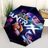 KPop Demon X Automatic Opening and Closing Folding Umbrella with 8-rib Frame and Compact Travel Design, Perfect for All Occasions | Stylish