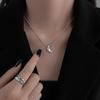Trendy Crescent Moon Necklace - Versatile and Stylish Women's Sweatshirt Clavicle Chain