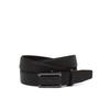 Daks Black Check Pattern Leather Automatic Belt Dbbe6e088bk
