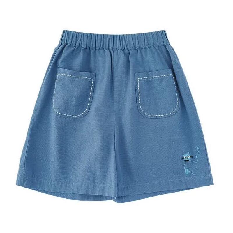 Youyou Boys Soft Cotton Vest & Linen Shorts Set 160 cm