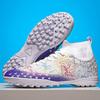 Fashion Unisex Soccer Shoes Outdoor/Indoor Boys Girls Football Boot Professional Futsal Football Training Sneakers