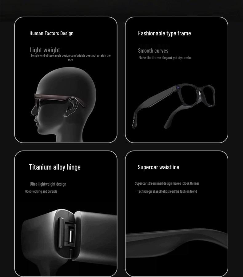 High-Definition AI Camera Glasses with 8MP Video, Image Recognition, Translation & Photography Features