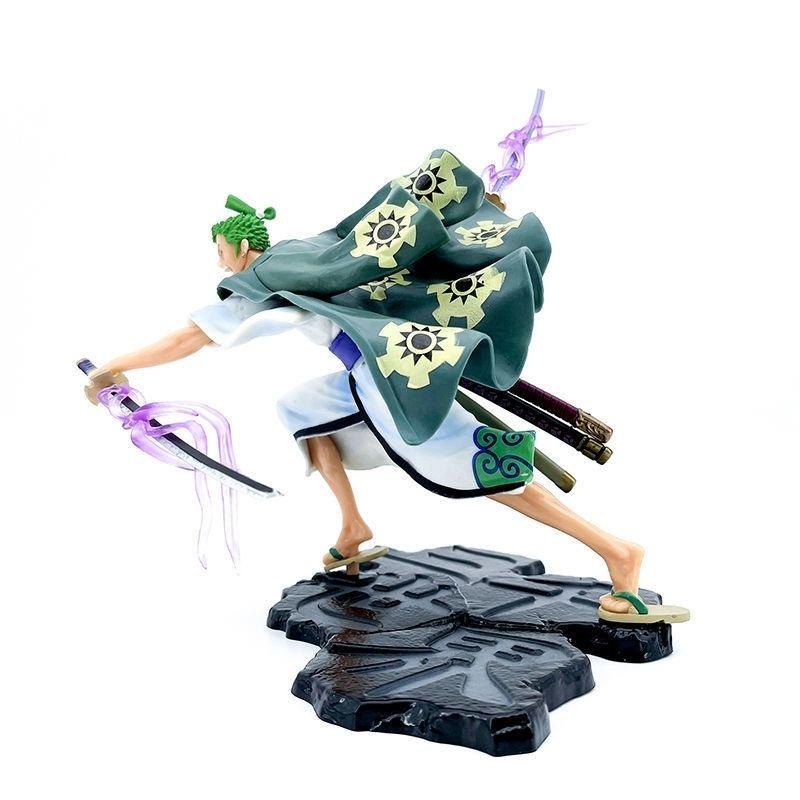 One Piece Kimono Solon Three Blade Battle Edition Model Toy Anime PVC Action Series Doll Model Gift for Children