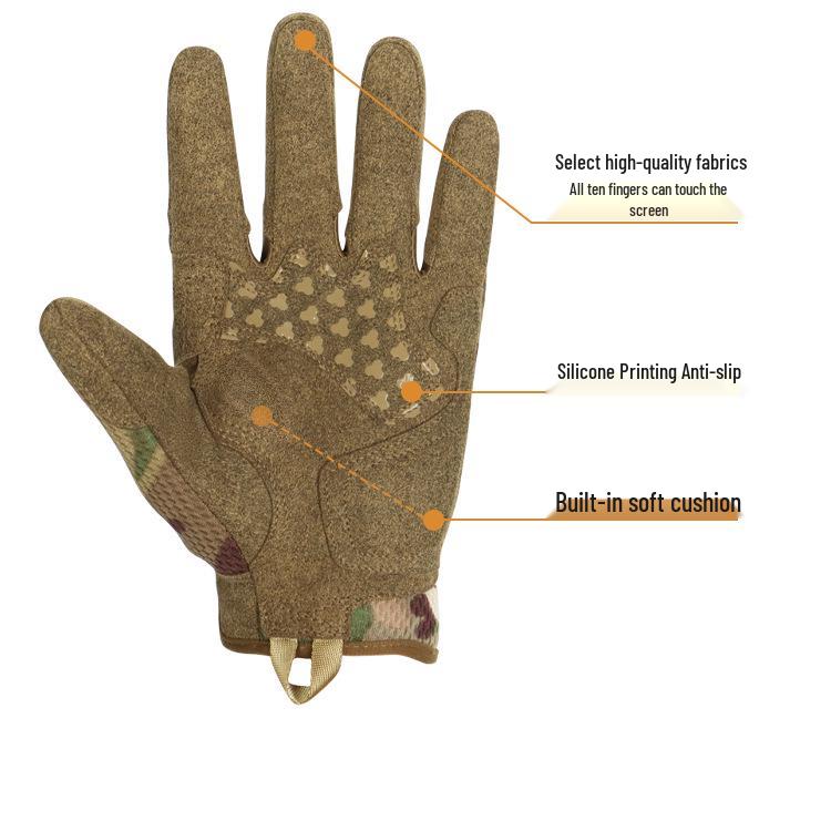 Cross-Border Tactical Motorcycle Gloves: Wear-Resistant, Non-Slip, Sun Protection, Touchscreen Compatible for Men & Women.
