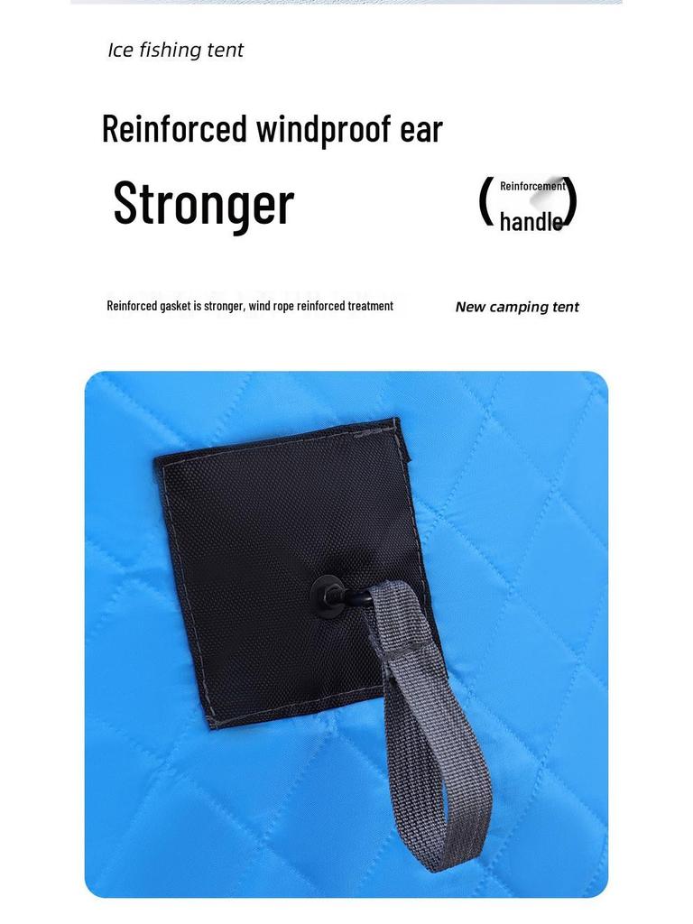 Hexagonal Warm Winter Ice Fishing Tent with Enhanced Windproof Cotton Insulation