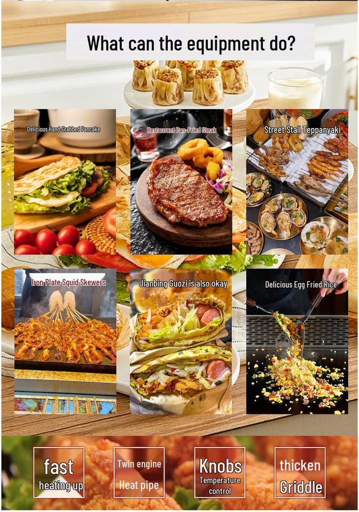Tuoqi Electric Teppanyaki Griddle for Pancakes & Steaks