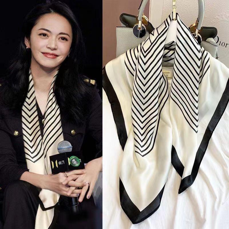 90 Large Square Scarves, Silk Scarves, Women'S Imitation Silk Fashion Shirts, Small Square Scarves, Mother Scarves.