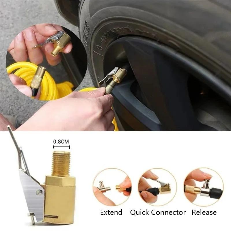 6/1pcs Tire Pump Nozzle Car Iatable Quick Connector Air Pump Thread Nozzle Car Tire Inflator Compressor Deflated Valve Adapter