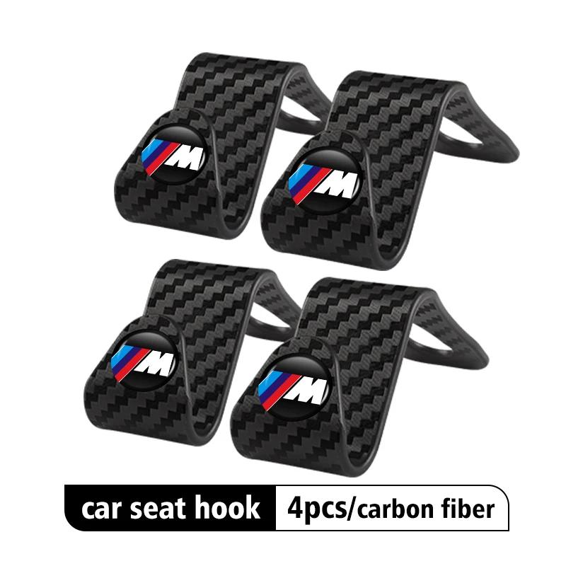SNLL4 2/4pcs Car Seat Headrest Hook Storage Hanger Organizer Accessories For BMW M 1 3 4 5 6 7 Series X1 X3 X4 X5 G20 G38 F48 E36 E39