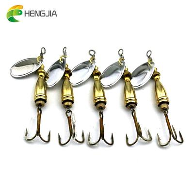 5 pezzi HENGJIA cucchiaio da pesca esche artificiali in metallo per la pesca alla trota e al luccio