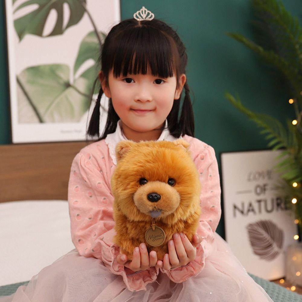 Birthday Gifts Puppy Dog Stuffed Toy Animal Plush Toy Lifelike Puppy Dog Doll Chow Chow Plush Toy