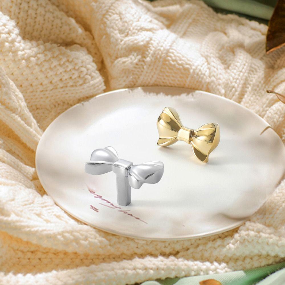 Furniture Hardware Cabinet Door Knobs Vintage Wardrobe Drawer Pulls Bow Tie Brass Handle Window