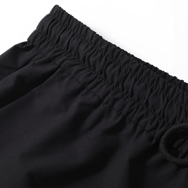 Nadměrná velikost 4XL-10XL Podzimní nadměrné černé cargo kalhoty pro muže Oblečení Vodotěsné Ležérní Elastický pas Dlouhé kalhoty