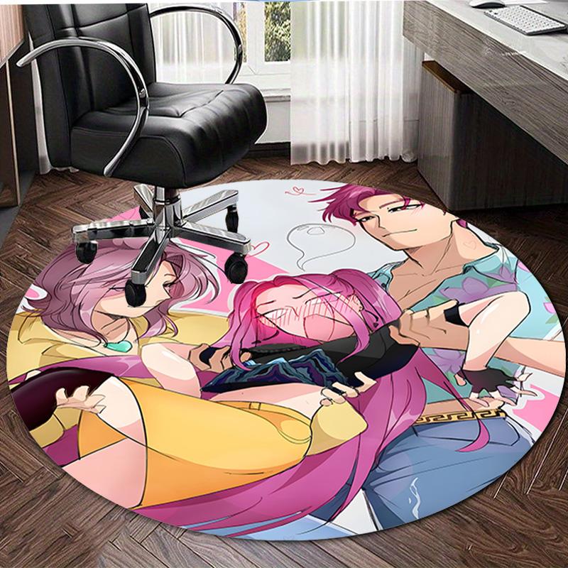 1pc KPop Demon Hunters MIRA3 Design Printed Area Round Carpet for Bedroom Living Room Home Decor Rugs Mat Non Slip Mat Rug for Bedside
