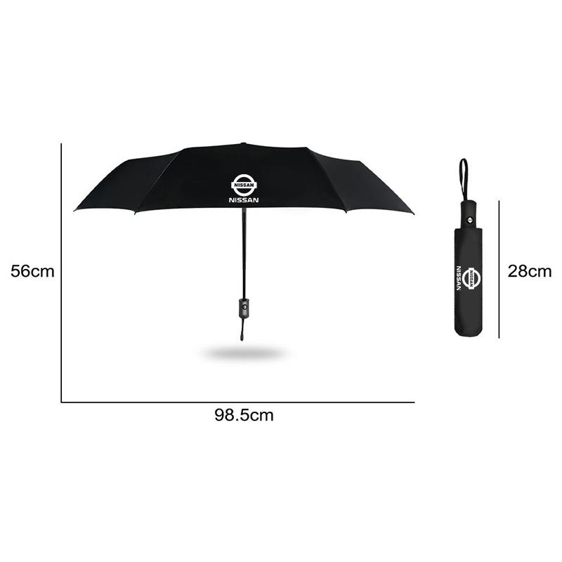 Nissan Qashqai J11 J10 Leaf XTrail March Tiida Kicks Versa Juke Car Fully Automatic Folding Umbrella Sunshade Auto Accessories