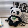 Plush Adorable Panda Backpack Handbag With Nylon Lining For Teen Fashion Gift