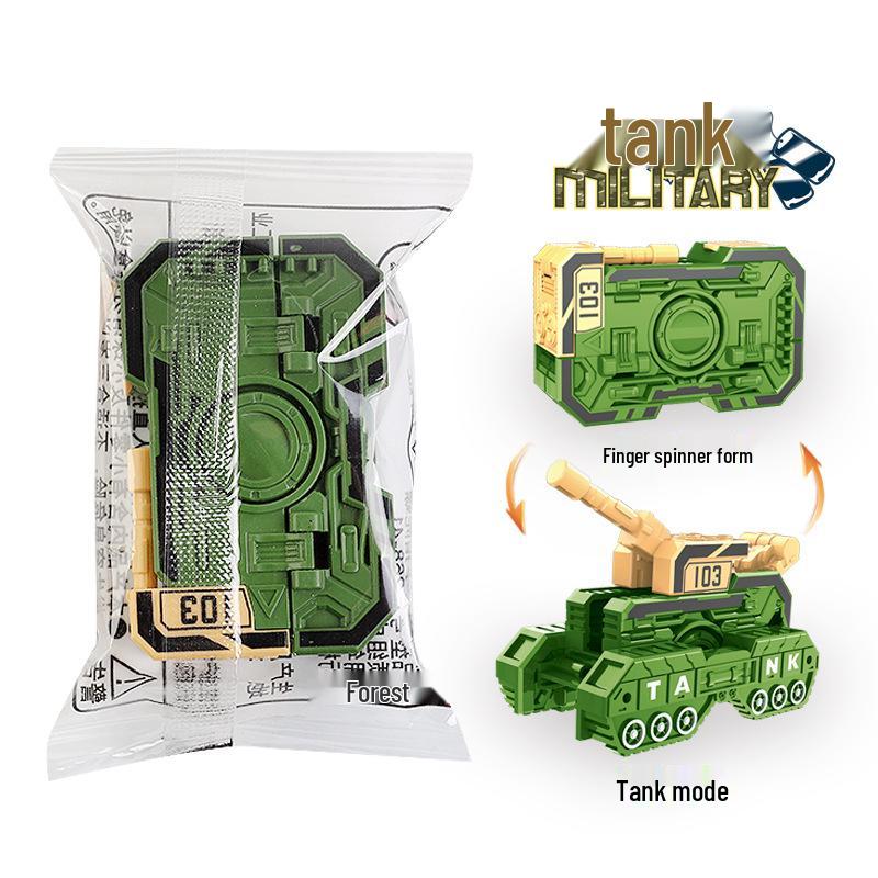 Jeep Finger Tank Gyro Toy for Kids: Radish Gun & Decompression Spinner