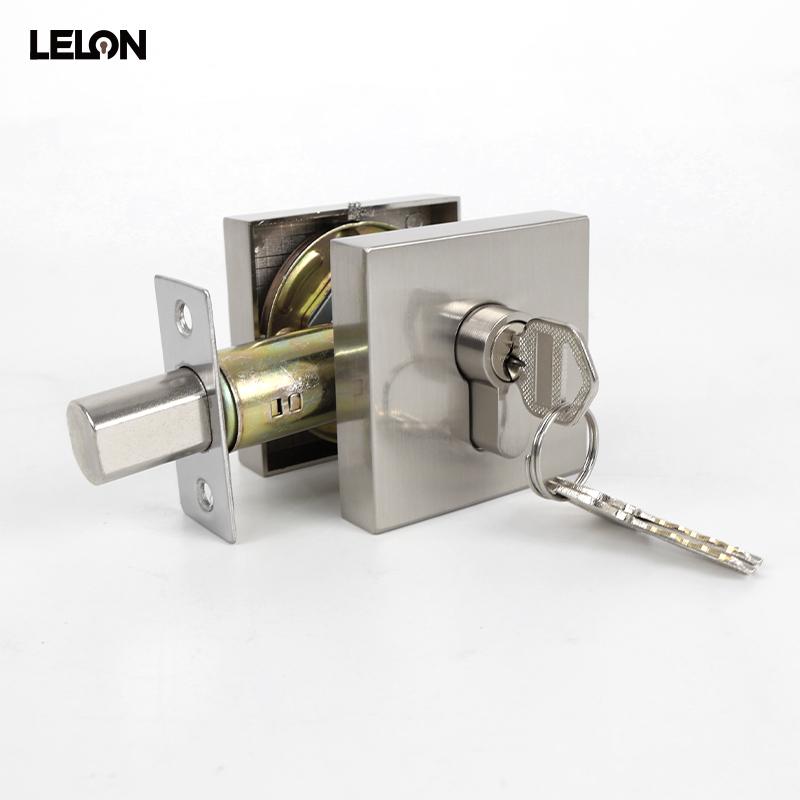 Zinc Alloy Passage Door Lock, Extended Flat Key Dead Latch, Single Tongue Mechanical Lock for Hotel & Apartment Projects