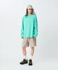 Snow Peak Dry Waffle Long Sleeve T-Shirt CS-26SU001, Men's/Women's, LIGHT GREEN, M