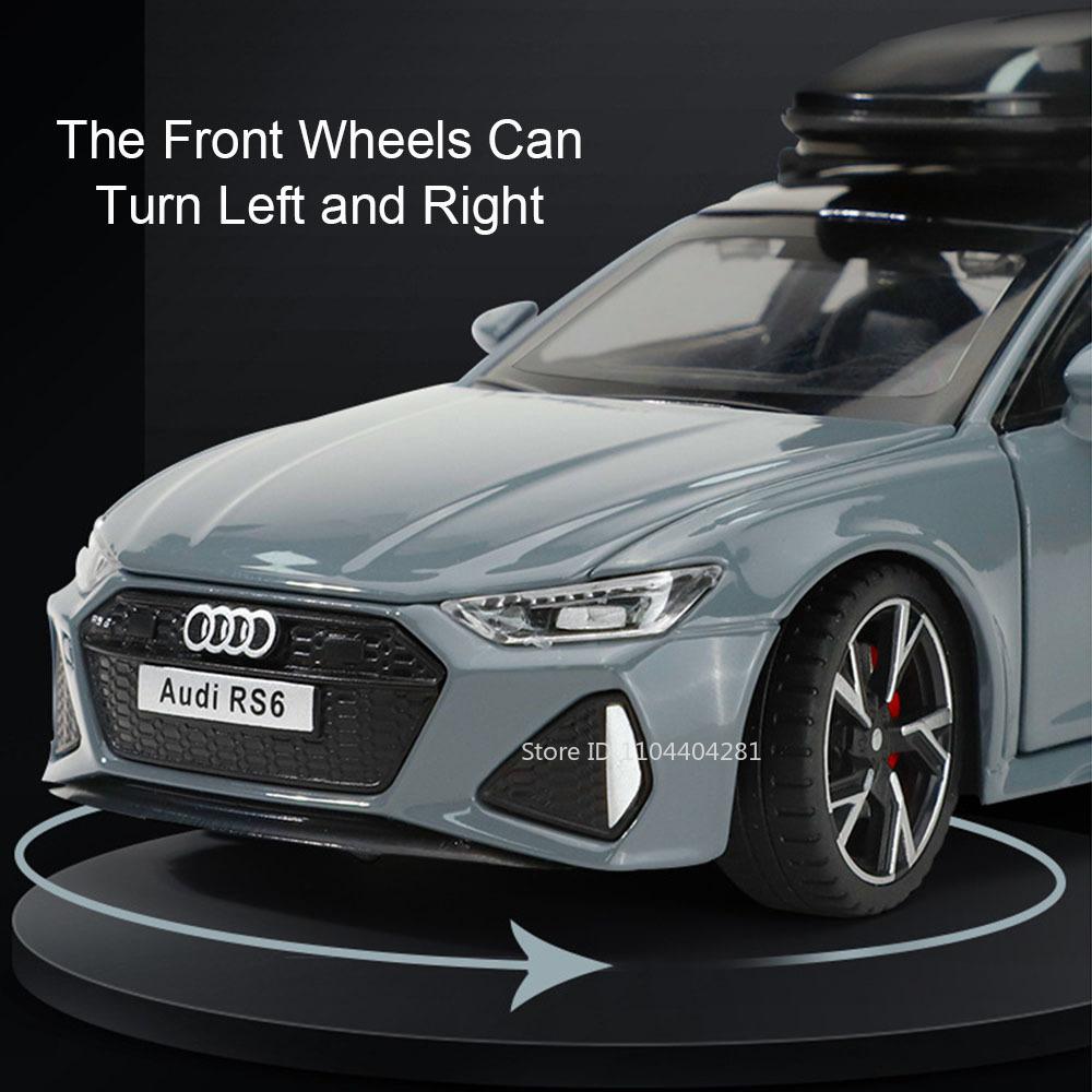 1:32 Rs6 Rs7 Modèles Miniatures en Alliage Jouets de Voiture Moulés sous Pression 6 Portes Ouvertes Son Lumière Rétrofriction Véhicules Métalliques Cadeaux de Vacances pour Enfants