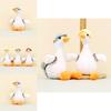 Adorable White Goose Plush Toy Keychain Cartoon Duck Doll Backpack Charm