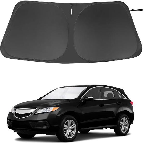 TINGLU Sun Shade For Tesla Model X Tesla X 2016-2024 2025 Accessories Windshield Sun Shade Window Shade UV Rays Protection Sun Visor Cover With
