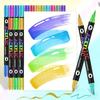 6/12er-Pack Acrylmarker mit Doppelspitze (Mit weicher Pinselspitze) — Acryl-Malstifte, Ideal für Kalender, Planer und Kartengestaltung