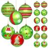 StarryLights Christmas Bauble Set - Green and Red Baubles with Christmas Motifs