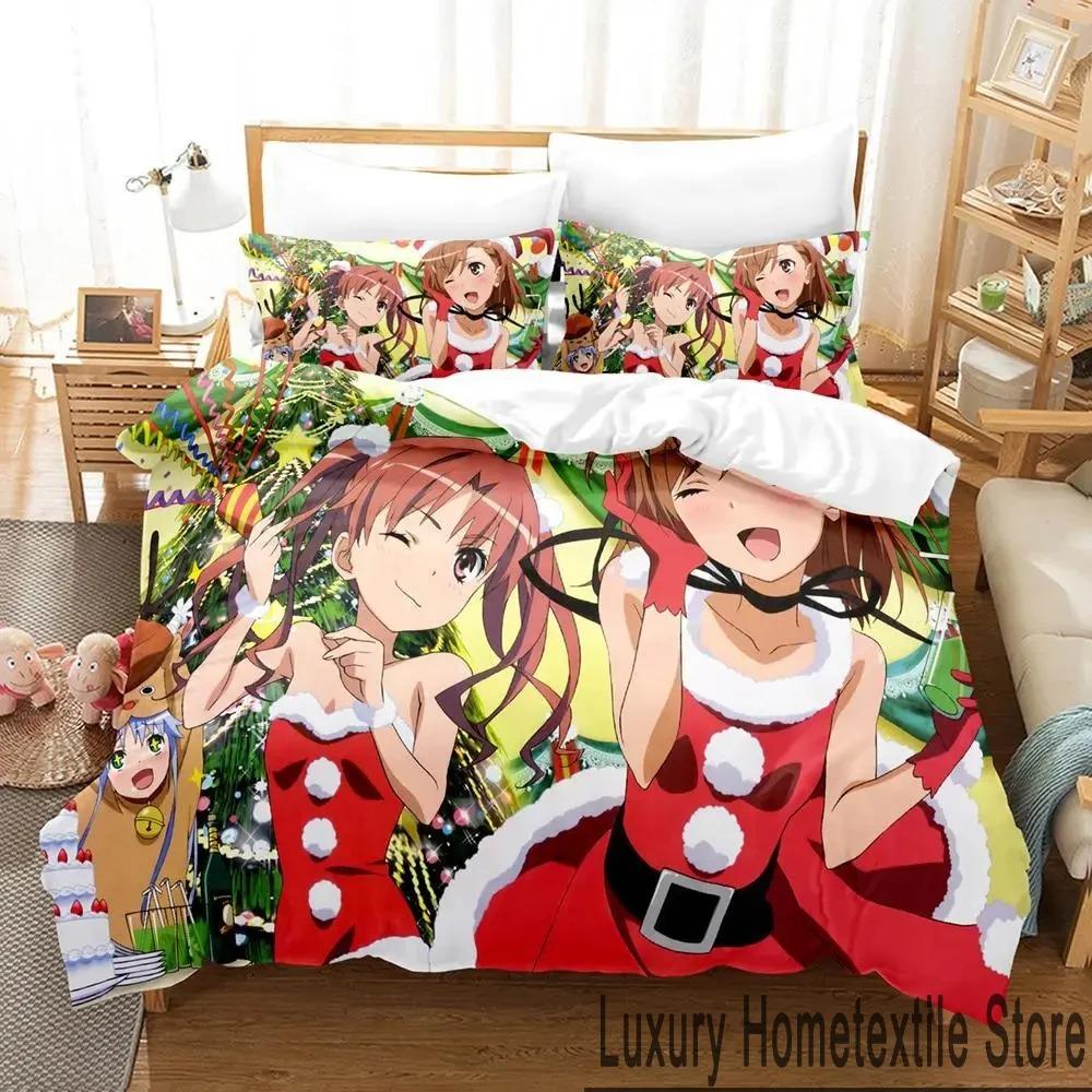 Misaka Mikoto A Certain Magical Index Railgun Bettwäscheset Jungen Mädchen Twin Queen King Size Bettbezug Kissenbezug Bett Jungen Erwachsene