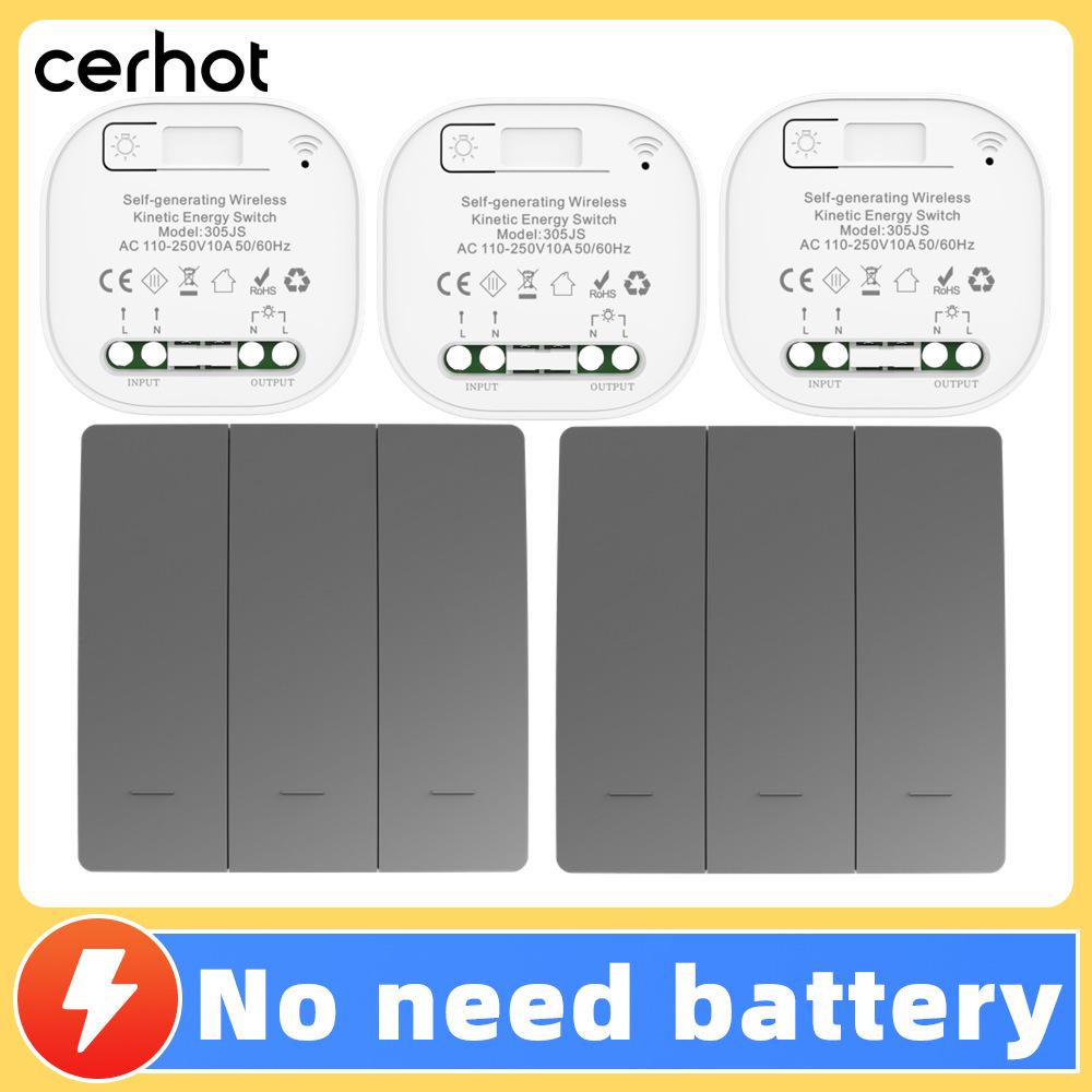 Battery-free, Waterproof, Self-powered Smart Switch; Wireless and Adhesive, Remote Control for Easy Household Use.