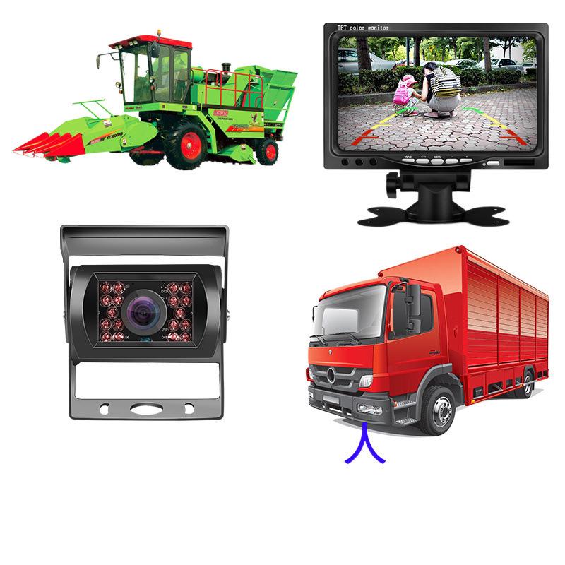 Truck Reversing HD Night Vision Monitor with Dual/Quad Camera Recording System