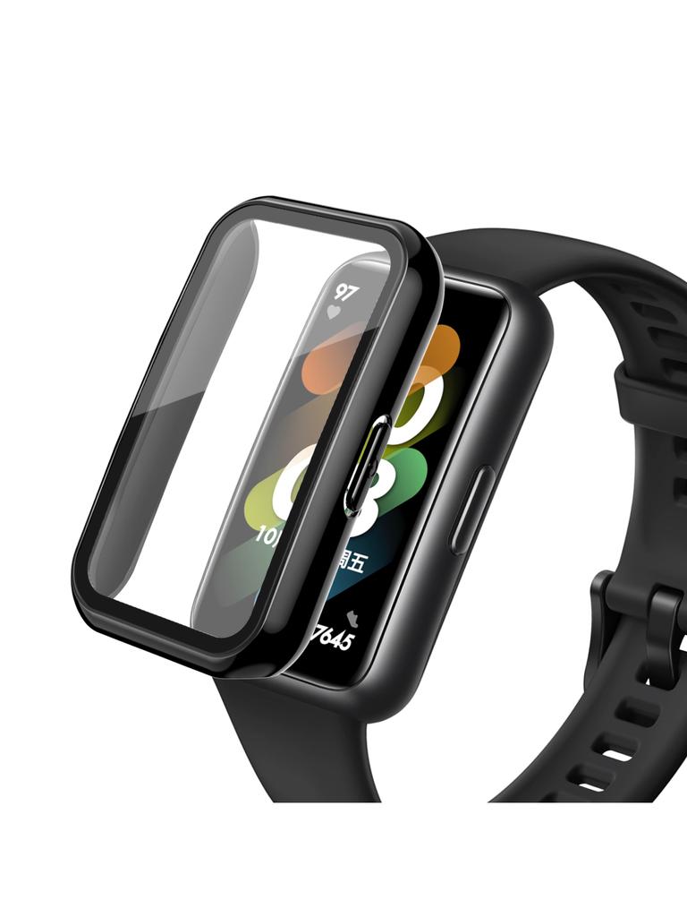 Screen Protect Case for Huawei Band 7 Plastic Hard Case Tempered Film 0.188 Mm Touch Sensitive for Huawei Smartband 7