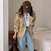 Women's Korean-Style Casual Loose Petite Trench Coat - Versatile Short Jacket for Spring & Autumn 2024