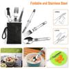 22PCS Camping Cookware Set Portable Outdoor Cooking Pot with Teapot Anodized Aluminum Nonstick Lightweight Picnic Gear