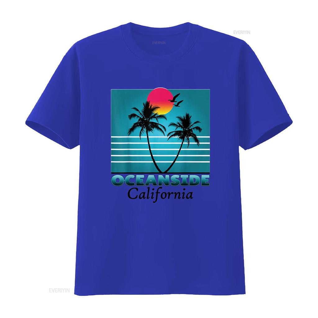 Oceanside Kalifornien CA Sommer Souvenirs T-Shirt vintage Gewaschen Stilvolle Designerbekleidung Dehnbar homme Leicht Vielseitig
