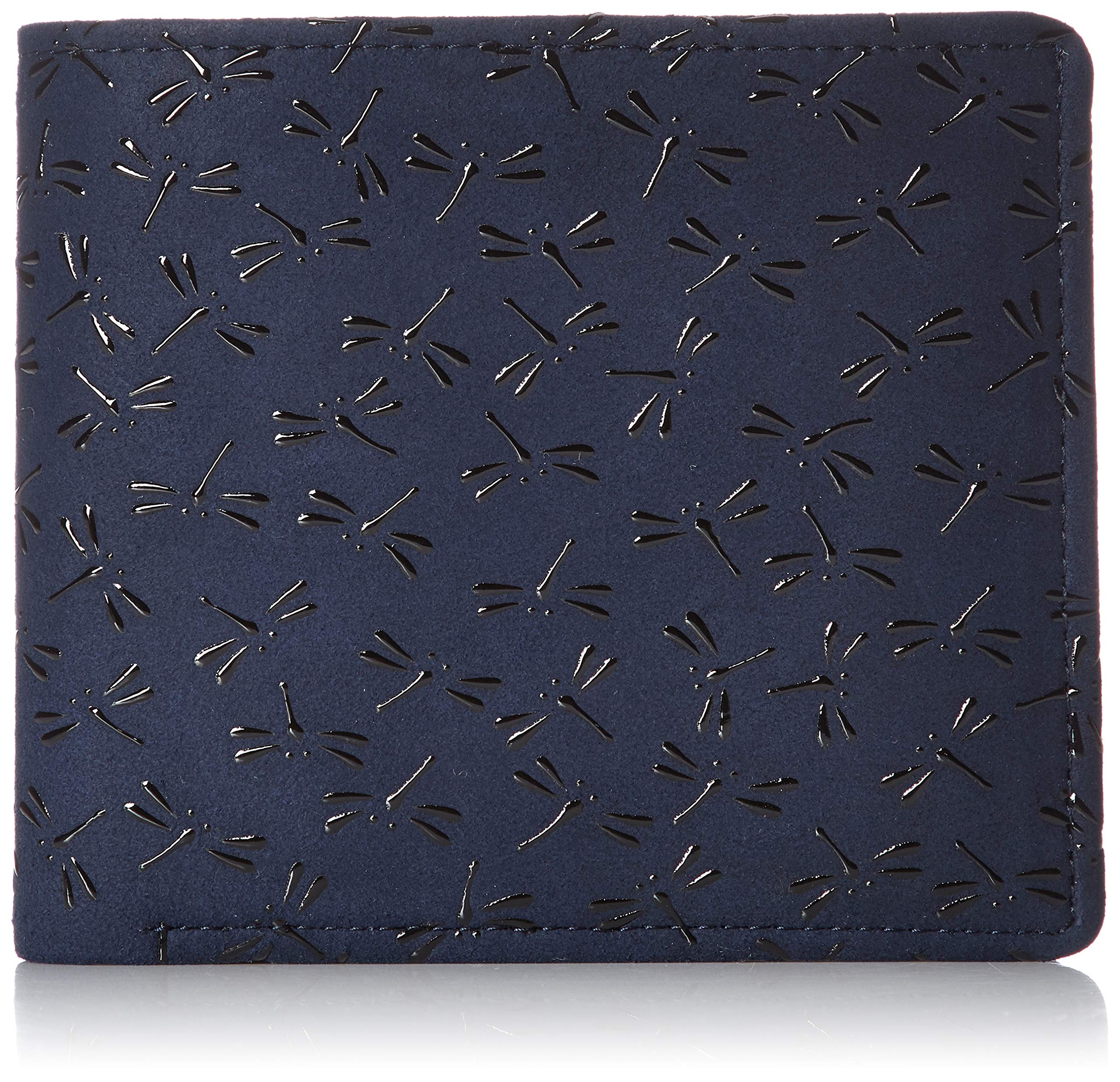 

Кошелек бифолд Indenya с отделением для купюр C, темно-синяя оленья кожа с черным лаковым узором «Стрекоза», 2003-04-008