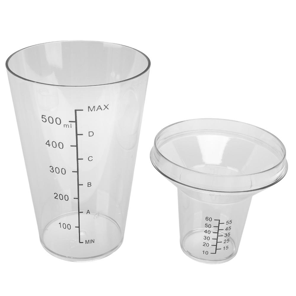 Scale Markings Cocktail Shaker Set Clear Plastic Measuring Jigger Set Drink Mixer Shaker Bar