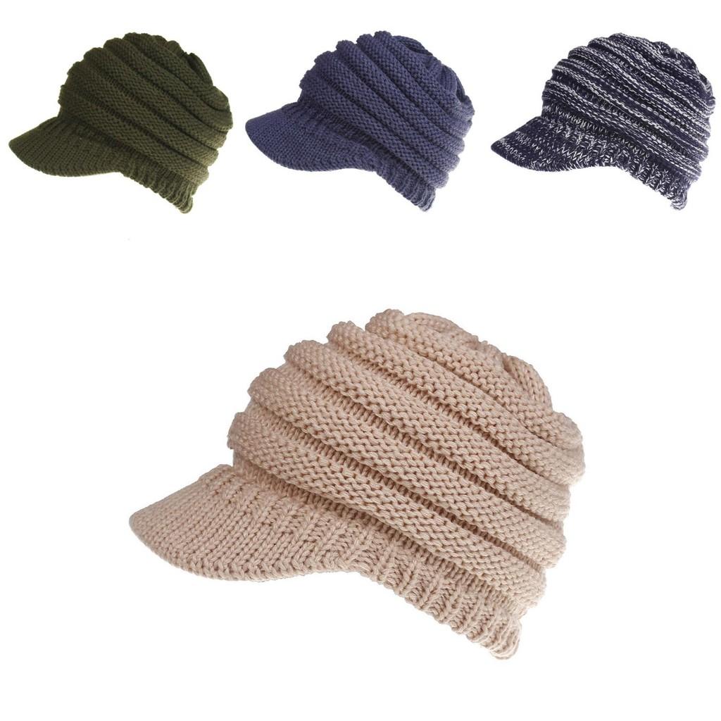 Cozy Women's Stretch Knit Hat Ponytail Beanie For Winter Warmth And Style