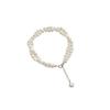 Handmade Korean Style Double Layer Baroque Freshwater Pearl Bracelet for Women