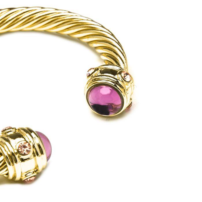 Bracelet - Luxenter - Danio - Alliage métallique - Or jaune 18k - Cristal violet