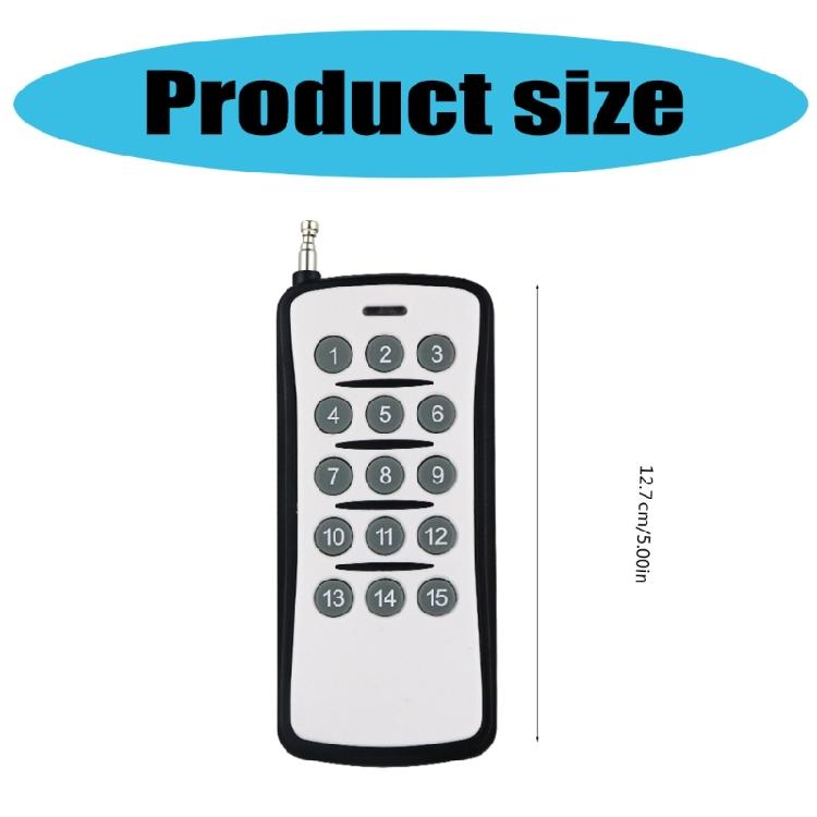 15 Buttons Transmitter for Light Control 315Mhz/433Mhz Long Distance 1527 Chip Learning Code Wireless Remote Controller