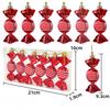 6pcs Electroplated Candy Ornaments, Lollipop Charms For Christmas Tree Decoration, Theme Party, Gift Packaging, Room, Home Decor