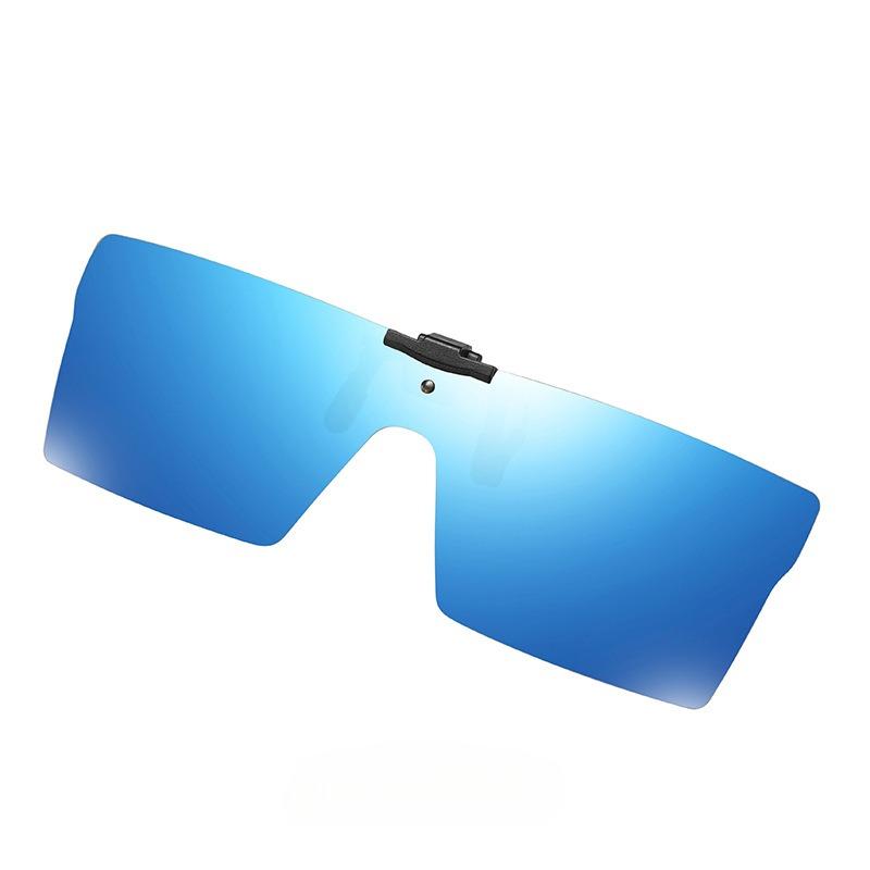 Nicht polarisierte Flip-Up Quadratische Clip-on Herren Damen Sonnenbrille Integration Nachtfahrt Outdoor-Sport Brille