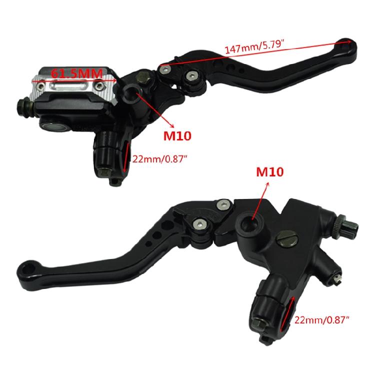 Motorcycle Brake Clutch Master Cylinder Reservoir Levers 7/8"
