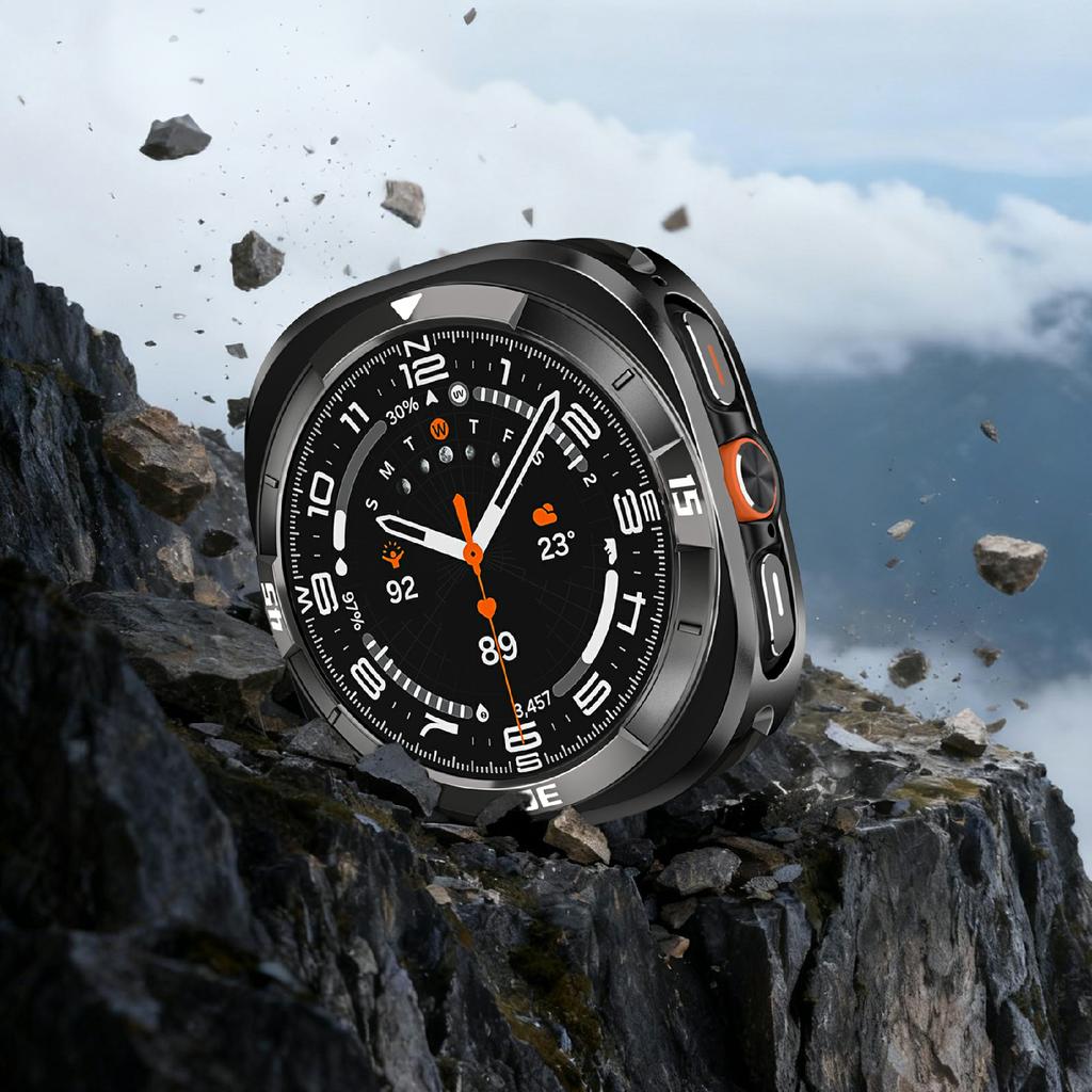 For Samsung Galaxy Watch7 44mm Watch Case Aluminum Alloy + PC Protective Cover