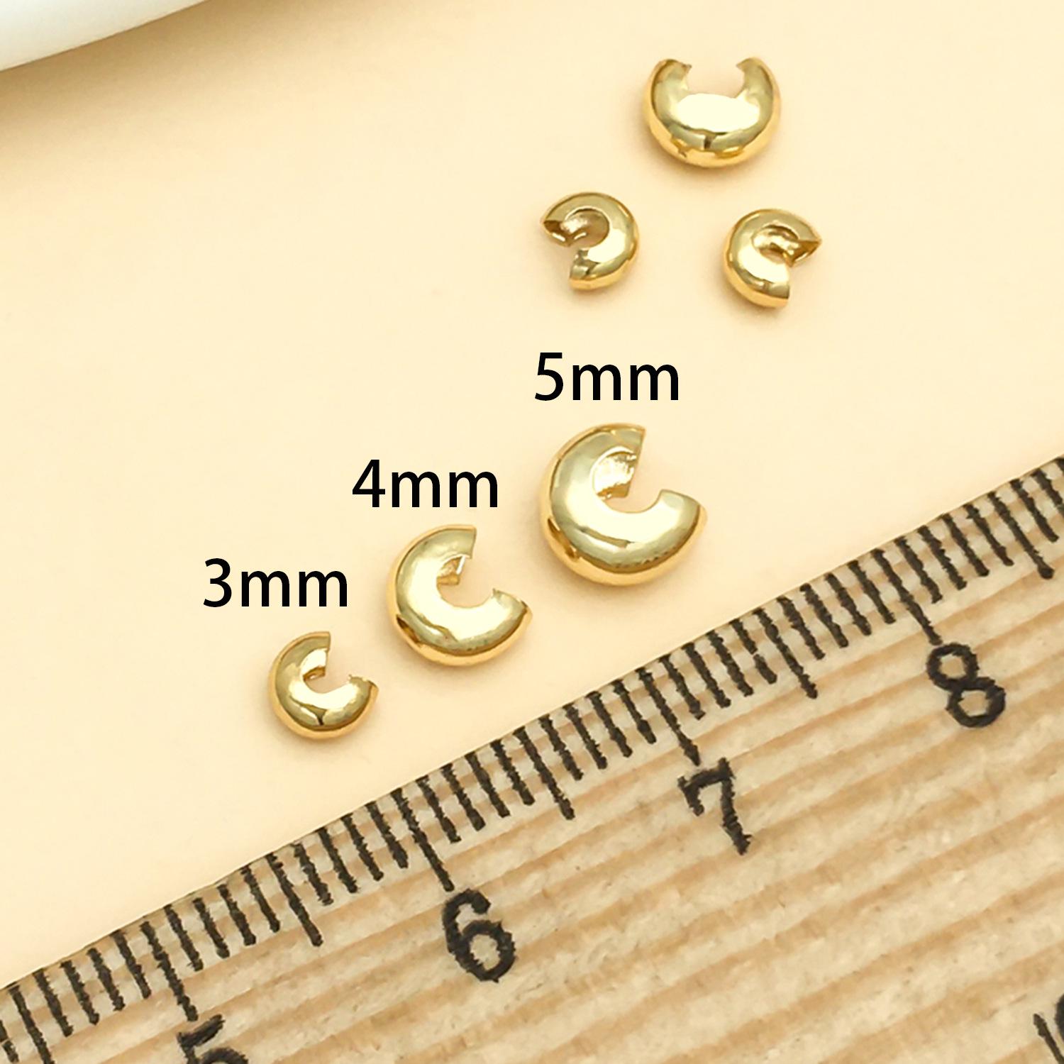 

Полумесячная пряжка и позиционирующие бусины для браслета из золота 18 карат с наполнением для изготовления украшений своими руками. 3mm Crescent Clasp C-Type End Cap