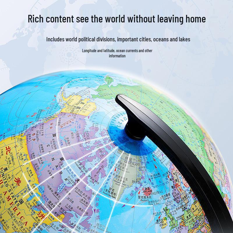 Beleuchteter Globus für Schüler: Perfekt für Grund-, Mittel- und Oberschule - Ideal für die Aufklärung von Kindern und das Erlernen von Geografie.