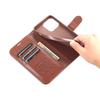 Für iPhone 16 Pro Max Brieftasche Handyhülle Kratzfeste PU Leder Ständerabdeckung