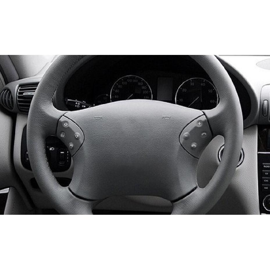 2x Black ABS Car Steering Wheel Button Cover Repalce For Benz C W203 01-07
